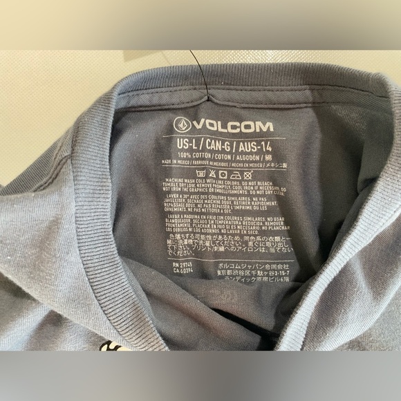 NEW Size Large L VOLCOM Bone Slide Boys Long Sleeve Tee Volcom Long Sleeve - Picture 7 of 8